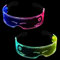Lunriwis 2 Stück Cyberpunk LED Brille, LED Glow Brille, Party Glow Brille, Party Futuristic Tech Brille mit Batterien, Neon Party Glitter Brille für Cyberpunk, Partybrille, Musikfestival