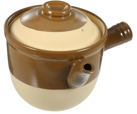 HOLIDYOYO Casserole Traditionnelle Chinoise Terre Cuite Résistant Haute Température Pour Mijotage Cuisson à Feu Ouvert Pot à Bouillir Plantes Médicinales Avec Poignée Ergonomique Antidérapan
