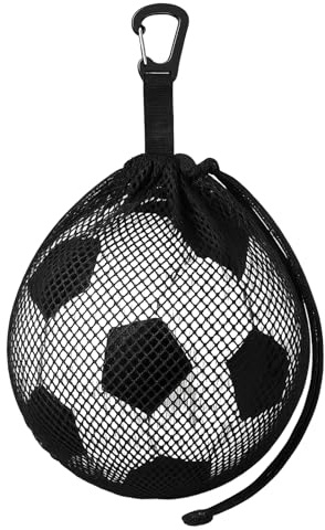 Rete resistente per palloni da basket, calcio e pallavolo | Sacco sportivo traspirante | Rete portapalloni portatile | Capienza 25x35CM | Ideale per allenamenti, partite, scuole, palestre | Nero