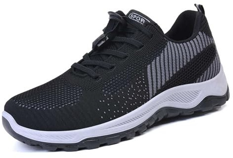 Allbestop Basket Montante, Chaussure Orthopedique Femme Chaussures de Tennis de Table Femmes Sneaker d'arts Martiaux Légers Basket Running Chaussures Randonnée Marche Ensemble Jogging Femme(Noir,43)
