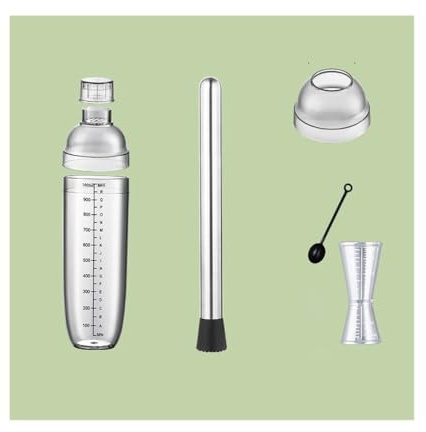 Cocktailshaker 5-delat set med förtjockade blandningsglas, handskakare for mjölkte och cocktail(L)