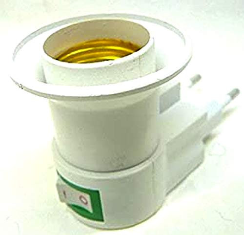 ProDigital ADATTATORE PORTALAMPADA E27 CON SPINA E INTERRUTTORE PORTA LAMPADA E27 porta lampadina con interruttore