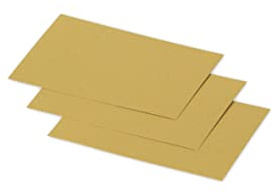 Clairefontaine 11292C - Paquet de 25 Cartes Simples - Format 7x9,5cm - 210g/m² - Coloris Or - Cartons d'Invitation Evènements et Correspondance - Gamme Pollen - Papier Premium Lisse