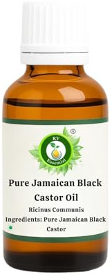 R V Essential Pure Jamaican Black Castor Oil 15ml (0.507oz)- Ricinus Communis (100% Pure and Natural Cold Pressed)