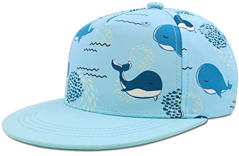 SEYUFN Gorra de Béisbol para Niños Gorra para Niñas de Visera Plana Gorra de Béisbol Algodón para Bebés con Dibujos Animados Gorra Deportiva de ala Ancha