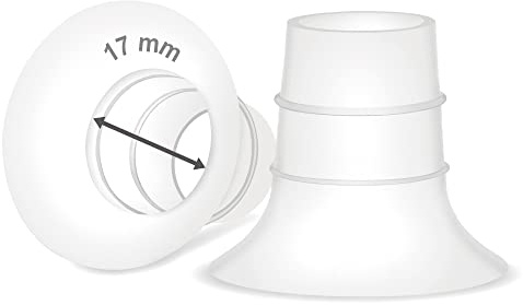 Maymom 17 mm Flanscheinsatz, kompatibel mit Elvie Single/Double Electric, Elvie Stride Cup (24 mm), kompatibel mit Medela PersonalFit Flex Shield, kein Original Elvie Ersatz-Pumpenteile