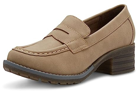 Eastland Mocasines Acebo Penny para Mujer, Marrón Claro Claro, 42 EU