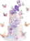 ZHIHUI 30Pcs Butterfly Cake Topper, Colourful Butterfly Cake Decorations Cupcake Toppers, Gold Edge Mixed Size Butterfly Cupcake Picks for Family Cupcake Wedding Cake Birthday Party Food Decoration