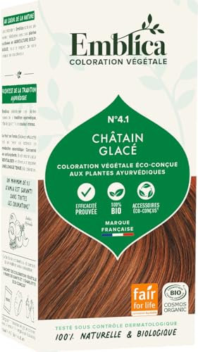 Emblica Coloration végétale bio pour cheveux | No 5.1 Brun clair | Sans conservateurs | Riche en Amla | 100 g