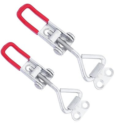 Operitacx 2Piezas Abrazadera De Ajustable De Metal Pestillo Para Gabinete y Caja Abrazadera De Sujeción Horizontal De Inoxidable Herramienta Profesional De Alta