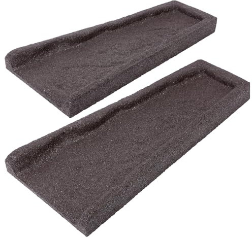 Sekcen 3 Pack Rubber Downspout Splash Block Rain Gutter Down Spout Drain Trays Brown