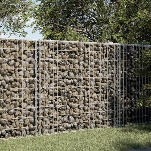 Snsowed Cesto Gabbione con Copertura 100x100x100 cm in Ferro Zincato,Cesto Gabbione con Copertura,Gabbione Fioriera Gabbione Pietra Cestino Recinto Giardino Gabbione-3295190