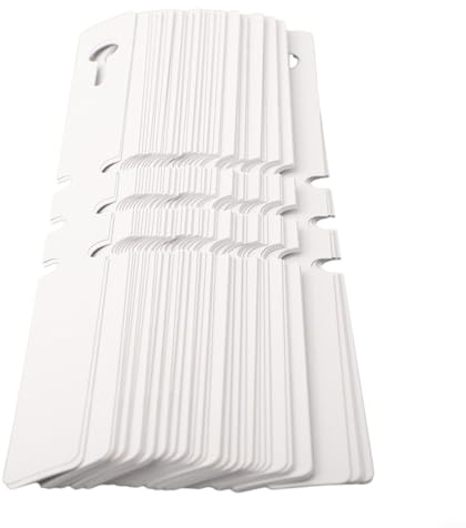 Lot de 100 marqueurs étanches en PVC pour identification des plantes de jardin, crèche, fleurs, serre, outils d'étiquetage (blanc)