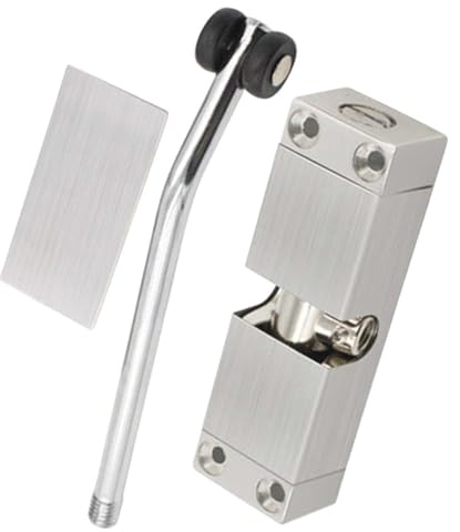 rongweiwang Justerbar dörrstängare för bostäder, konvertera gångjärnsförsedda dörrar till självstängande, kontor för hemmet, tyst, Silver, 10x13 cm