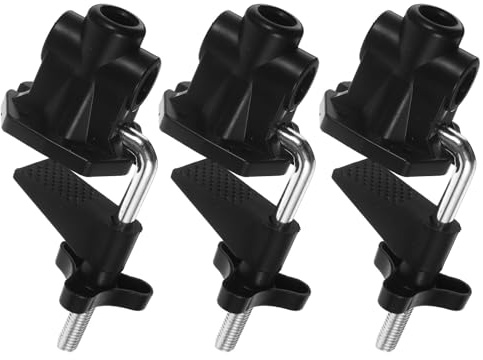 HEATSHAKING 3 Pinzas de Aleación Soporte Resistente para Lámpara de Mesa Base Fija para de Mesa Base Fija y Clip Inferior de Metal Negro y para Escritorio en Hogar y Dormitorio Hogar Dormitorio