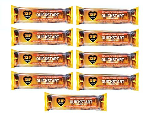 Centurian 9 Zip Quickstart Firelighter Blocks Instant Light Chimenea Firepit Firelighter 150g