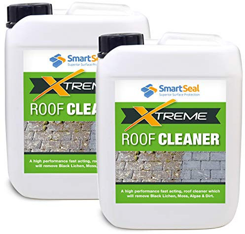 Smartseal Roof Clean Xtreme - Powerful, Fast Acting Roof Cleaner - Concentrated Growth Killer For Roofs, Algae Remover For Concrete, Slate And Clay Roof Tiles - (10 Litre)