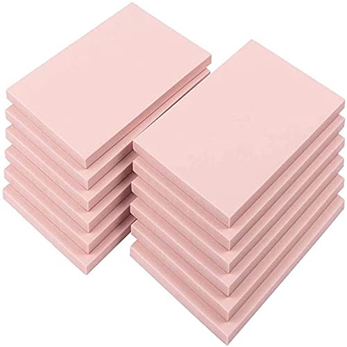 SGHUO 12pcs 4x6 Pink Rubber Carving Blocks Linoleum Block Stamp Making Kit