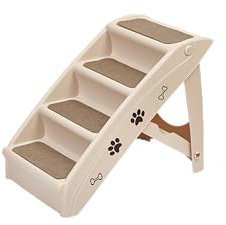 Lanco - Haustierleiter 4 Stufen. Katzen und Hunde. Widerstandsfähiges und rutschfestes Material. Maße: 62 x 40 x 50