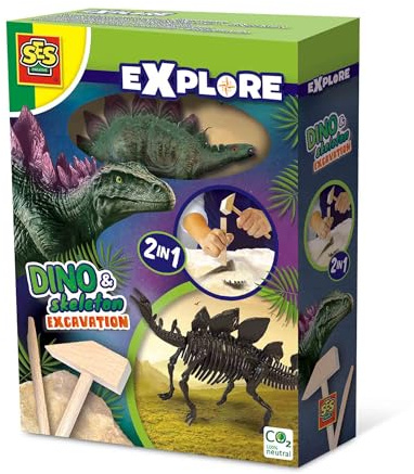 SES Creative Dino and skeleton excavation 2 in 1 - Stegosaurus