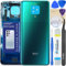 LUVSS Tapa Trasera Vidrio para Xiaomi Redmi Note 9 Pro Cubre Bateria Reemplazo Kit de Reparación (Verde)