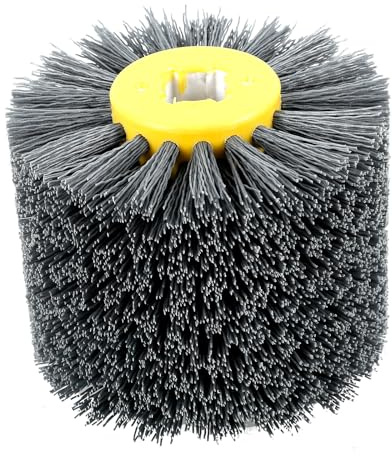 Spazzole abrasive spazzola in nylon 80/120/320 grana spazzola lucidante per lavorazione del legno spazzola grit spazzola bristle spazzole per levigatrice ruota trafilatrice spazzole in nylon (grigio