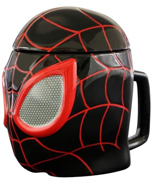 ABYSTYLE Marvel Spider-Man Miles Morales - Taza de cerámica 3D para café y té, 350 ml