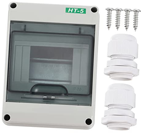 ORFOFE Scatola Di Distribuzione Impermeabile All'aperto Ad Anello Ht-5 Scatola Di Cablaggio in Plastica (grigio Chiaro)