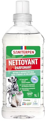 SANITERPEN – Nettoyant Parfumant Sols Multi-Surfaces – Spécial Animaux de Compagnie - Parfum Douceur de Coton – Fabrication Française - Flacon 1L