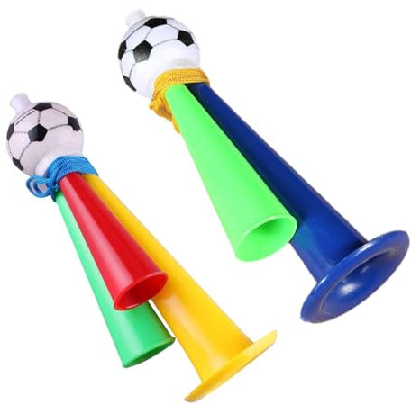 Vuvuzela Stadium Horn - Blow Horn Noise Maker | Noisemakers D'anniversaire Coloré Avec Mini Football, Corne De Signal, Alarme De Klaxon De Sécurité Personnelle, Pour Navigation, Événements Sportifs Et