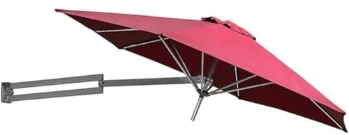 CLSDRZC Patio Parasol montado en la Pared Marco más Fuerte al Aire Libre con 8 Costillas, Aluminio inclinando el Tono de la Playa de la Playa