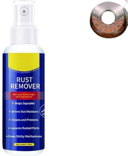 Rust Remover Spray, Rust Remover Lubricant Spray, Metal Lubricant Rust Removal, Multi Purpose Rust Removal and Rust Prevention Agent for Metal (1pcs)