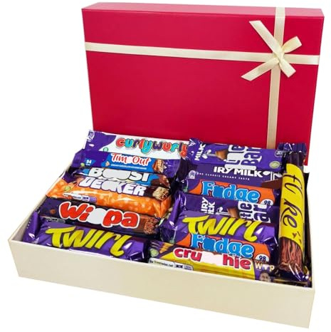 Chocolate Gift Box - Full Sized Bars - Perfect Chocolate Hamper - Last Minute Gift For Birthday Thank You Anniversary Get Well Soon Sharing Present for Him Her Women