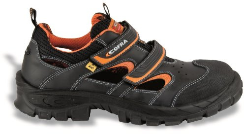 Cofra, 13010-001, Sandali di sicurezza S1P ESD Asgard Vithar ideale in estate, taglia 44, nero