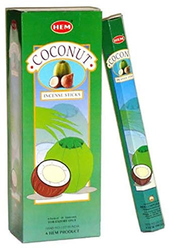 HEM Saum Hexa-Räucherstäbchen Kokosnuss 6 Packungen à 20 Stöcke = 120 Stäbchen