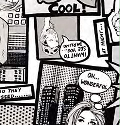 Klebefolie Möbelfolie Comic Style schwarz weiss - 90 cm x 200 Dekorfolie Selbstklebefolie