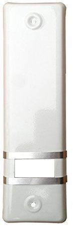 markiso® Rollladengurt Abdeckung [1 Stück] – Lochabstand 185 mm | Gurtwickler Abdeckung aus Alulminium | Einfache Montage ohne Gurtausbau |Gurtwicklerblende für Maxigurte | Farbe Weiß