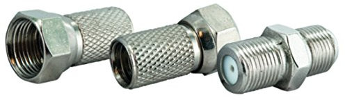 Schwaiger F-Verbinder Set 8,0mm, 2xF-Stecker, 1xF-Verb.