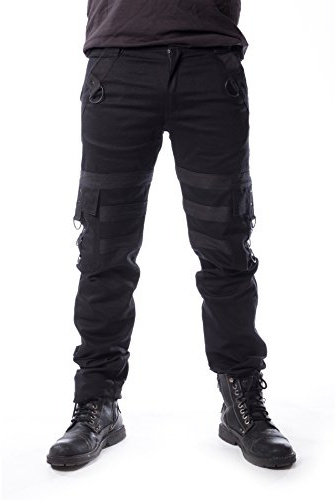 Vixxsin Liam Pants Männer Stoffhose schwarz W33L34 100% Baumwolle Biker, Gothic, Industrial, Rockwear