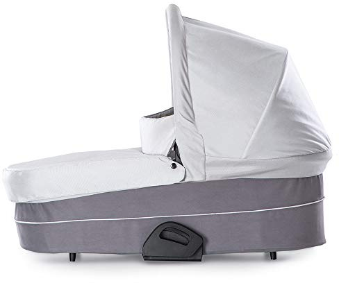 hauck Saturn/Mars Capazo para Cochecito Saturn R y Mars, para Recién Nacidos hasta 9 kg, Colchón Extra Suave, Capota Grande, Fácil Fijación al Chásis, Plegado Compacto, Ligero, Beige/Gris