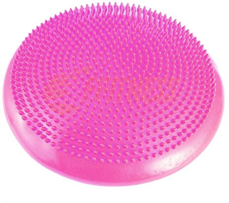 FFitness Coussin d'équilibre en PVC rose anti-éclatement pour améliorer la stabilité et l'équilibre, fitness à domicile, yoga, pilates, rééducation