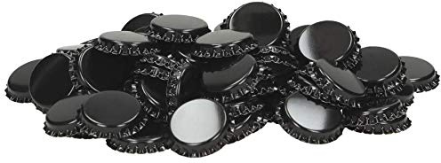 Tappi a corona, 26 mm, nero, 1000 pezzi, per bottiglie di birra standard