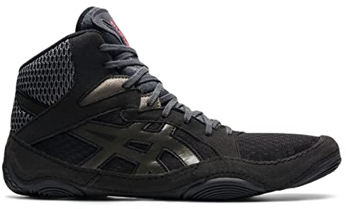 ASICS Zapatos de lucha libre Snapdown 3 para hombre, Negro/Plomizo, 40.5 EU
