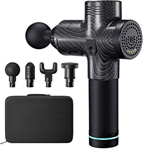 4 Heads Professional deep Tissue Massage Gun Electric Muscle Massage Gun Therapy Fascia Massage Pistol Neck Full Body Massager
