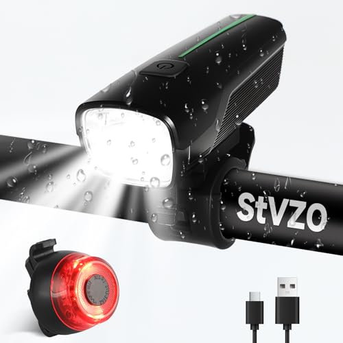 BOFFOX Fahrradlicht Set Led Beleuchtung: Frontlichter und Rücklicht Fahrrad Licht - USB Aufladung LED Licht - StVZO Zugelassen