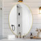 LunaMirror Oval Wandspiegel 51 x 71 cm Gold - Modernes Design für Badezimmer, Schlafzimmer, Eingangsbereich, Wohnzimmer, Flur - Dekorativer Badspiegel