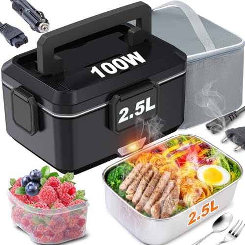 Kimfead Scaldavivande Elettrico Portatile 100W 2,5L 12V/24V/220V