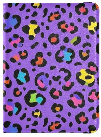 Moda Colore Leopardo Viola In Pelle Passaporto Titolare Della Copertura Portafoglio per Viaggio Portafoglio Combo Passaporto Della Copertura Del Supporto Del Raccoglitore