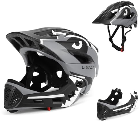 Abnehmbarer Integralhelm für Kinder, Kinder Sportschutzhelm Kinderhelmet, Weiche Innenpolsterung für Radfahren, Skateboarden, Rollschuhlaufen für Kinder von 3 bis 12 Jahren (Grau)