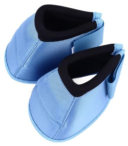 HERCHR Cloches de Protection pour Cheval, Bottes de Protection pour Sabot Absorbant Les Chocs avec Fixation, Protection optimale, Boucle à Crochet à enroulement Rapide pour Fournitures (#5)